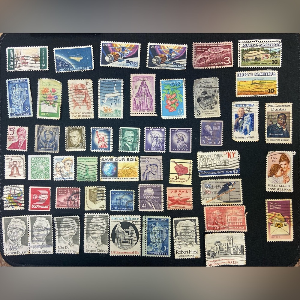 UNITED STATES STAMPS 51 PIECES STAMP COLLECTION